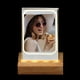 thumbnail image 3 of Marco de fotos ANGGREK con base de madera transparente de 3 pulgadas estable para oficina, 3 of 8