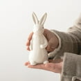 thumbnail image 6 of Clearance Items Ceramic Easter Bunny Figurine – White Bunny Rabbit Statue, Cute Home Decoration, Symbol of Spring & Rebirth, Elegant Centerpiece for Easter Party & Farmhouse, 6 of 8