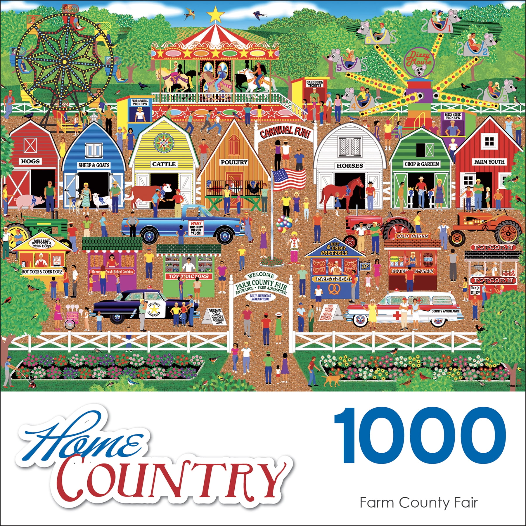 500 Piece Jigsaw Puzzle for Adults 500 pc Cows on the Farm Jigsaw by Artist Bob Fair Dairy Farm Winter Bits and Pieces 