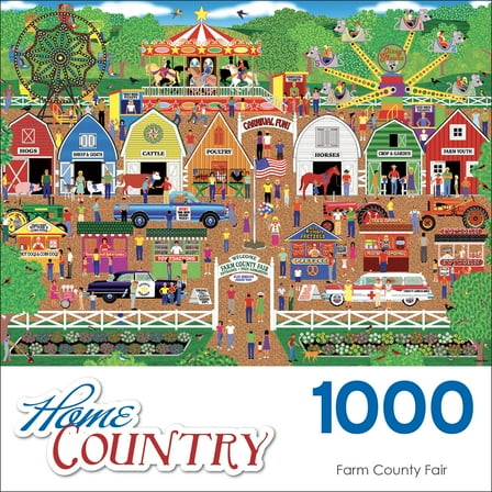 Cra-Z-Art Home Country 1000-Piece Farm Country Fair Jigsaw Puzzle