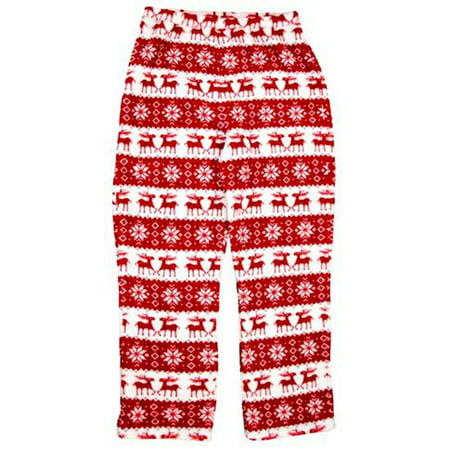 In Fashion Kids - Girls Holiday Reindeer Fleece Pajama Pants 4-5 ...
