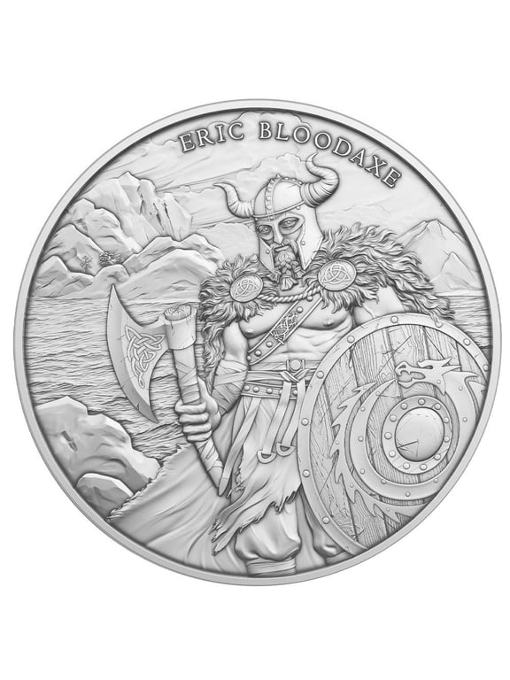 Collectible 1-oz Eric Bloodaxe Design .999 Fine Silver Round