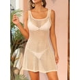 thumbnail image 1 of Charmo Robe de Plage en Maille Crochet Ajourée Sans Manches pour Femmes, par-Dessus de Maillot, 1 of 4
