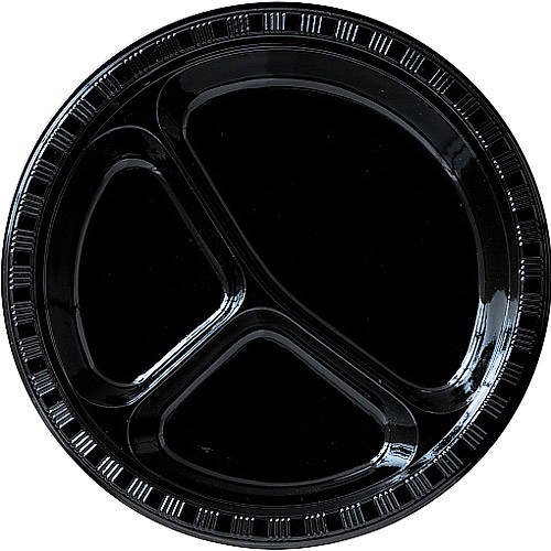 10 1/4" Divided Plates, Red (Pack of 20)