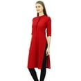thumbnail image 3 of Phagun Kurti Uni en Coton Tunique de Designer Col Mandarin Kurta Ethnique Décontractée Blouse, 3 of 8
