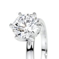 thumbnail image 3 of Bella Jewel 14K White Gold Plated Ring for Her - Round Cut Brilliant 1.9 Ct Diamond Ring For Women's - Wedding Ring - Solitaire Diamond Ring for Women's - Simple Stone Diamond Ring for Women's, 3 of 3