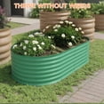 thumbnail image 2 of Galvanized Tall Raised Garden Bed Kit, Oval Large Planting Box for Vegetables Flowers, 2 of 8