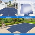 thumbnail image 5 of iCover Pool Safety Cover, Fits 18x36ft Rectangle Inground Swimming Pool with 4x8ft Center End Steps, Heavy Duty Mesh High Strength Pool Cover, Blue, 5 of 5