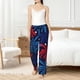 thumbnail image 4 of Fotbe Red White Blue Fireworks Pantalones de Pijama para Mujer, Pantalones de Dormir, Pantalones Pj con Cordón y Bolsillos-XX-Large, 4 of 6