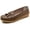 A-coffee, variant on Women Loafers Leather Rubber Sole Slip On Walking Flats Casual Moccasin Boat Shoes