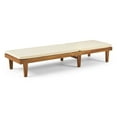 thumbnail image 4 of Maddison Outdoor Acacia Wood Chaise Lounge and Cushion Set, Teak and Cream, 4 of 11