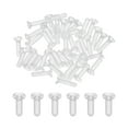 thumbnail image 1 of Uxcell 40Pcs M3x10mm Plastic Phillips Machine Screws, Insulated PC Countersunk Screws, 1 of 7