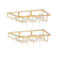 thumbnail image 1 of 2Pcs Wine Glass Rack, Wine Glass Hanger Rack Under Cabinet Stemware Wine Glass Holder Storage Hanger,Gold, 1 of 5