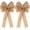 Beige, variant on Orange Burlap and Glitter String Fall Bows for Wreaths, Tree Toppers and Holiday Decor