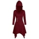 thumbnail image 5 of Vestido estilo gótico vintage para mujer, jersey con capucha, jersey con botones, vestido camisero, asimétrico, informal, suelto, vestidos de fiesta, 5 of 5