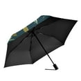 thumbnail image 2 of FORMRS Travel Umbrella Folding Auto Open Close Windproof Rain UV Protection, Blue Lemons, 2 of 8