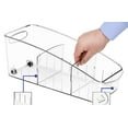 thumbnail image 5 of WholesHome Rolling Fridge Bin Container Organizer - Clear Design with Dividers & Handles for Kitchen and Pantry Storage - Efficiently Organize and Store, 5 of 7