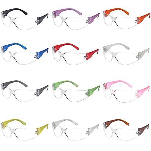 NEW 12 Pk Trust Optics Safety Protective Glasses Impact & Ballistic Color Frames 