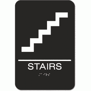 

Stairs Sign - Styrene-Black / White(3 Units)