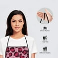 thumbnail image 4 of Goofa Bib Apron, Unisex Aprons Adjustable Waterdrop Resistant Cooking Kitchen Apron for Chef, Rose Leopard Print Pattern Apron Bulk, 4 of 5