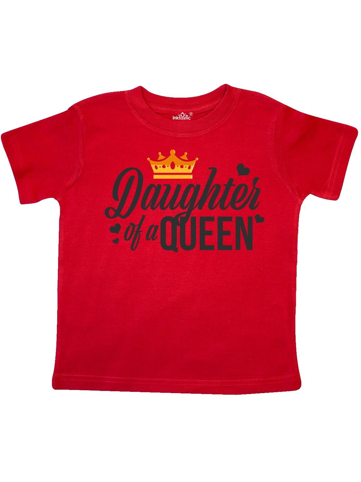 inktastic Daughter of a Queen with Crown in Black Toddler T-Shirt