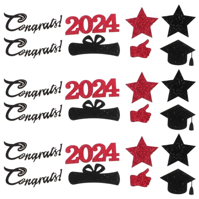 1 Sac de Décorations de Graduation 2024 Félicitations Confettis Centre de Table Fournitures de Fête