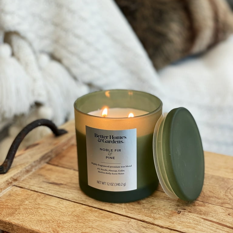 Better Homes Gardens 12oz Noble Fir Pine Scented 2 Wick Jar