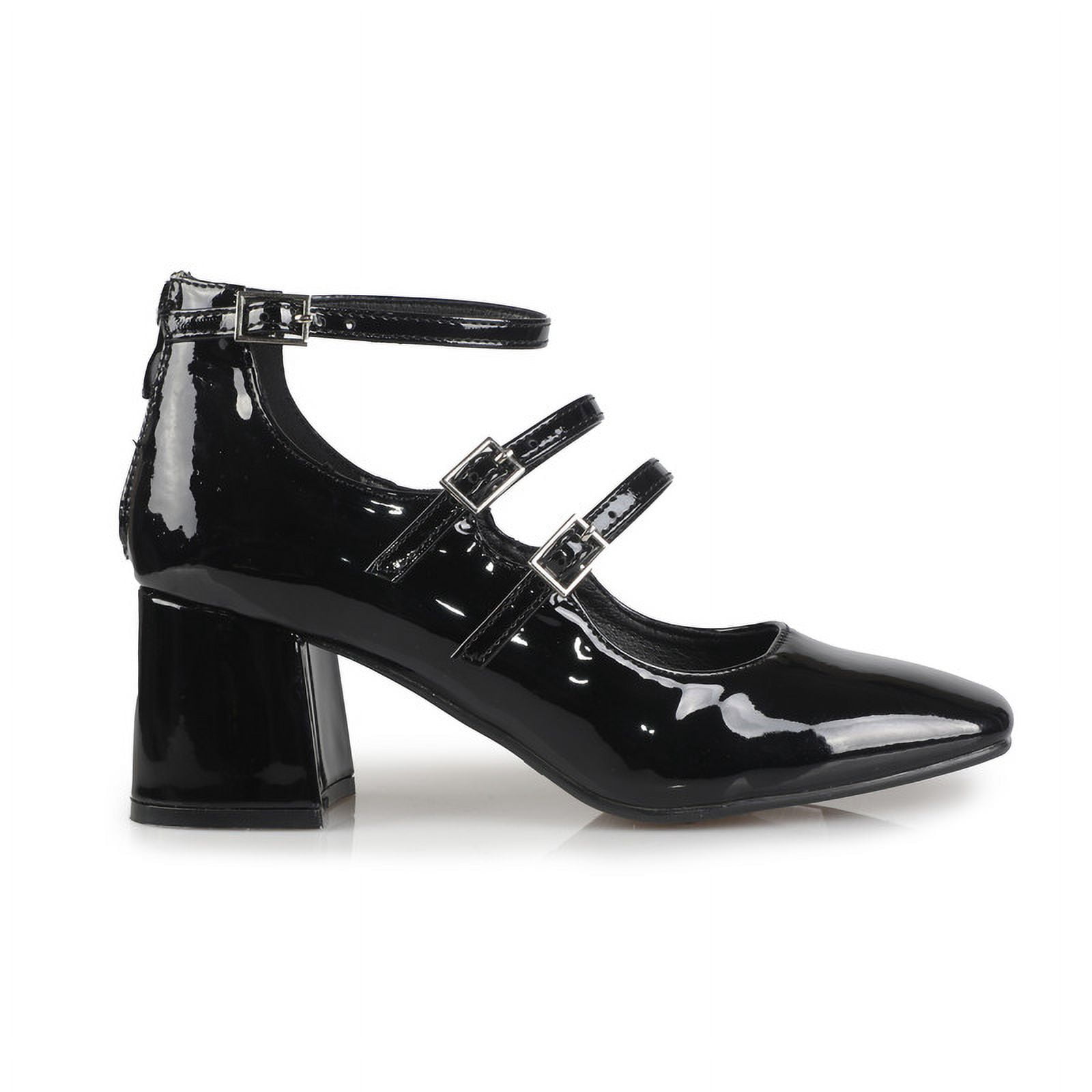 Women's Sleek Mary Jane Block Heel Pumps