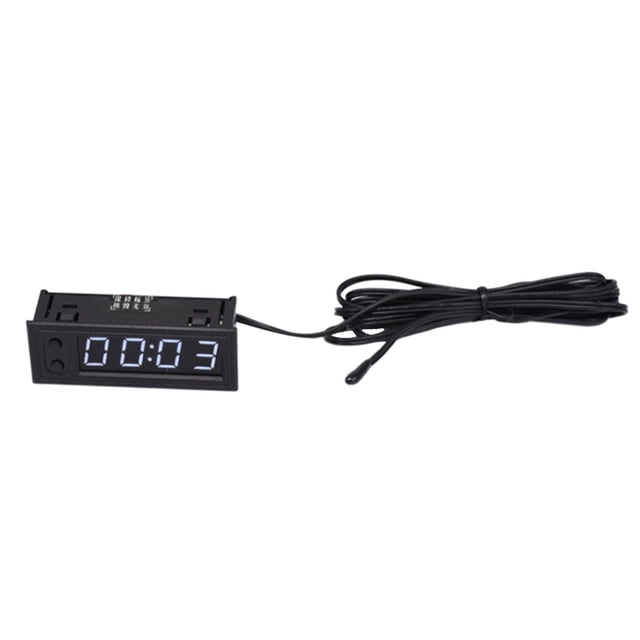 Maytalsory Car Clock Voltmeter Universal and Durable Accessories White 58x22mm 1Set