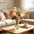 thumbnail image 5 of Artificial Flowers Like Real Artificial Bouquet, Mixed Silk Artificials Roses Bouquet with Daisy Chrysanthemum White Flowers for Centerpiece Table Wedding Party, Available in 7 colors, 5 of 7