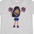 thumbnail image 4 of Inktastic African American Girl, Cheerleaders, Blue Uniform Girls Toddler T-Shirt, 4 of 5