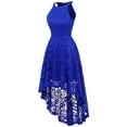 thumbnail image 6 of Dressystar Women Halter Floral Lace Cocktail Party Dress Female Knee Length Bridesmaid Dress, 6 of 10