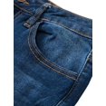 thumbnail image 4 of Womens Distressed Raw Hem Flare Jeans Stretchy Denim for Casual Everyday Wear Plus Size Modern Fit Durable Comfortable, 4 of 11