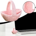 thumbnail image 5 of 1 Pc Miniature Imitation Woven Baskets with Handles Tiny Candy Gifts Basket Mini Flower Basket Mini Woven Basket Small Easter Wicker Baskets with Handle for Favors and Home Decor, 2.28"x2.05", Pink, 5 of 6