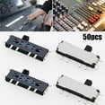 thumbnail image 6 of 50PCS Miniature Height 1.5/2.0/2.5mm SMT 8 Pin 3 Position Slide Switch Micro Switch Patch Toggle Switch MSK-13C01 1.5MM 50PCS, 6 of 8