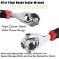 thumbnail image 6 of Universal Wrench 48 in 1 Socket Wrench, iPstyle 360 Rotating Head Car Repair Spanner Tool, 6 of 7