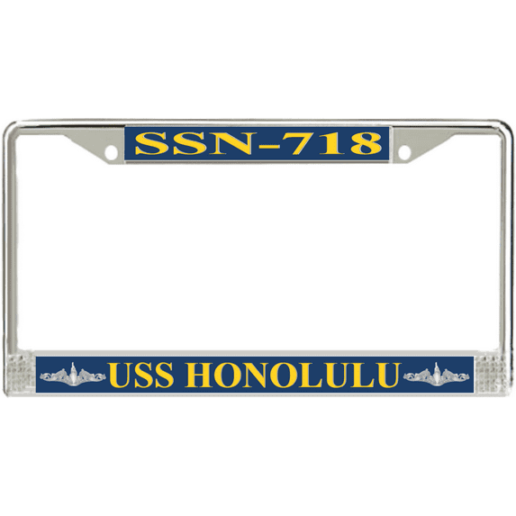 USS Honolulu SSN-718 License Plate Frame