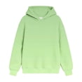 thumbnail image 3 of CYRBOKO Pullover Hoodies for Girls, Gradient Warm Long Sleeve Casual Fall Winter Top Green Size 7-8 T, 3 of 5