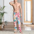 thumbnail image 2 of Rateoe Cupcakes and Donuts Pattern Men’s Ultra-Soft Comfy Pajama Lounge Pants Sleepwear,Comfortable Lounge Wear,lightweight Pajamas, Casual Home Wear-Medium, 2 of 6