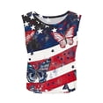 thumbnail image 5 of Jsaierl 4th of July Tank Tops for Women Plus Size Patriotic American Flag Graphic Tees Loose Fit Sleeveless T Shirts Camisole Trendy Crew Neck Tanks S-XXL, 5 of 8