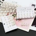 thumbnail image 3 of SIEYIO 12 Pairs Shining Simulated Pearl Earrings Jewelry Set Women, 3 of 15