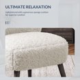 thumbnail image 2 of BELLEZE Modern Sherpa Accent Chair, Upholstered Armless Furry Slipper Chair with Cutout Back, Comfy Faux Furry Cute Corner Side Chair with Solid Wood Legs for Living Room Bedroom Makeup Room (White), 2 of 7