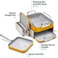 thumbnail image 2 of Caraway Square Cookware Set - Square Pans Set - Perfect for Griddling, Toasting, Searing, Roasting, and More - Non-Stick Ceramic Coated Pans - Marigold, 2 of 6