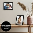thumbnail image 3 of Americanflat 6x8 Picture Frame with Shatter-Resistant Glass Streamline Collection Thin Border Photo - Black, 3 of 7
