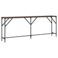 thumbnail image 4 of vidaXL Console Table Brown Oak 200x29x75 cm Engineered Wood, 4 of 5