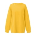 thumbnail image 4 of Resicozy Oversized Sweatshirt for Women Crewneck Long Sleeve Pullover Hoodies Tops Fall Fashion Clothes Yellow M, 4 of 5