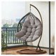 thumbnail image 3 of Cojín para Silla, Cojín para Sillón de Ratán, Cojines para Silla Relax para Columpio de Cesta Colgante, Cojines para Asiento de Cesta para Interior, Exterior, 80 x 120 cm, Gris, 3 of 5