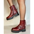 thumbnail image 4 of Claire Red Biker Boots, 4 of 5