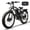 Black Gray, variant on 6000W Electric Bike, 60V 25AH Battery Ebike for Adults, Dual Motor AWD Ebike 50MPH 21-Speed ,Long Range Mountain EBike with 26" x 4.0 Fat Tire, All-Road Mountain Bike UL2849