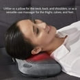 Homedics Cordless Shiatsu Full Body Massage Pillow with Soothing Heat, Masseuse Feel, Gray color